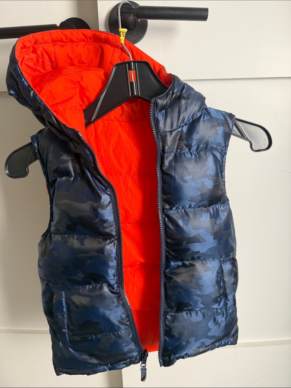 Appaman Navy Camo & Bright Orange Reversible Puffer Vest